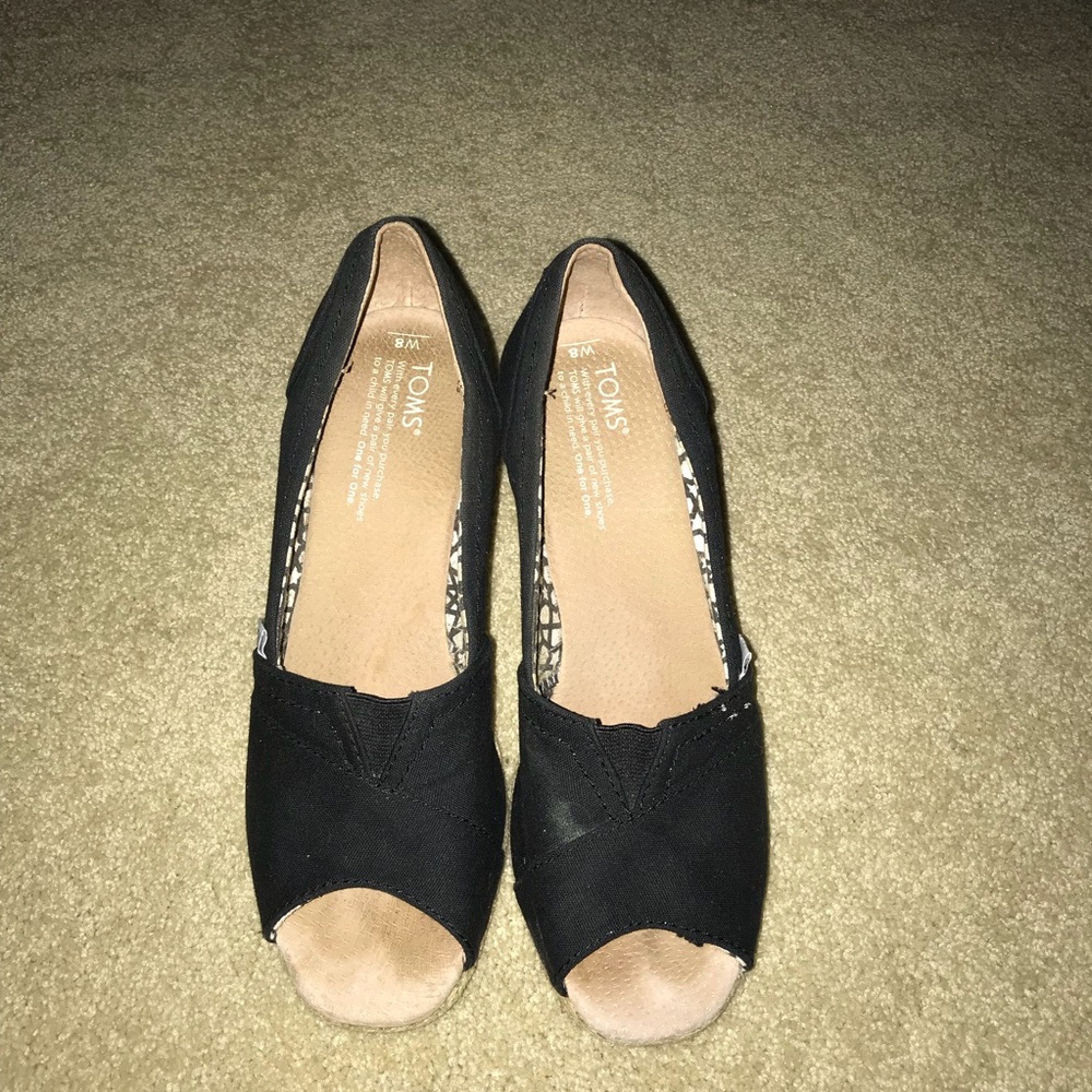 Toms wedge heels.